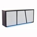 Deltino Sideboard In White And Black High Gloss With LED