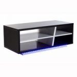 Deltino Coffee Table In White And Black High Gloss With LED