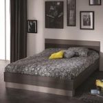 Magnum Double Bed In Vulcano Oak And Basalt