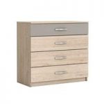 Magnum Wide Chest of Drawers In Arizona Oak And Clay