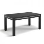 Gloria Dining Table In Black High Gloss And Crystal Details