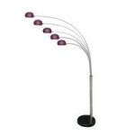 Kepler Floor Lamp In Purple With Chrome Plated Marble Base