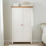 Verso Wooden Wardrobe In Ivory White With 2 Doors