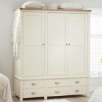Platina Large Wardrobe In Cream And Oak With 3 Doors