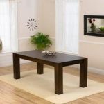 Rubis Wooden Dining Table Rectangular In Dark Solid Oak