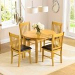 Tango Extendable Wooden Dining Set With 4 Dining Chairs