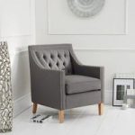 Bellard Fabric Sofa Chair In Grey With Natural Ash Legs