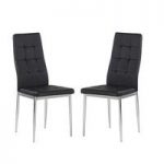 Cosmo Dining Chair In Black Faux Leather in A Pair