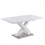 Axara Extendable Small Dining Table In All White High Gloss