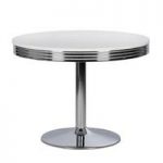 Altona Bistro Dining Table Round In White With Metal Frame