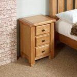 Barista Wooden Bedside Cabinet In Oak With 3 Drawers