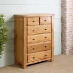 Barista Wooden Chest Of Drawers In Oak With 6 Drawers