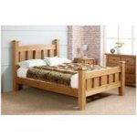 Barista Cotemporary Wooden Bed In Natural Oak