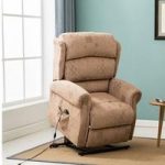 Manningham Modern Rise And Recliner Chair In Wheat Fabric
