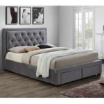 Stratford Modern Fabric Bed In Grey With 2 Drawers