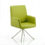 Cannon Visitor Office Chair In Green With Chrome Legs