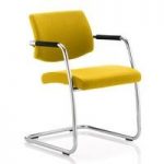 Marisa Office Chair In Yellow With Cantilever Frame