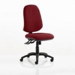 Olson Home Office Chair In Chilli With Castors
