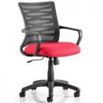Eclipse Home Office Chair In Cherry With Castors