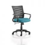 Eclipse Home Office Chair In Kingfisher With Castors