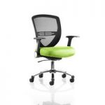 Avram Home Office Chair In Green With Castors