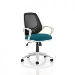 Haydon Office Chair In Kingfisher With White Frame