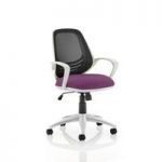 Haydon Office Chair In Purple With White Frame