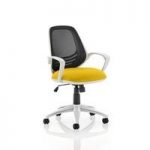 Haydon Office Chair In Yellow With White Frame