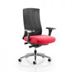 Scarlet Home Office Chair In Cherry With Castors