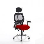 Coleen Home Office Chair In Cherry With Castors