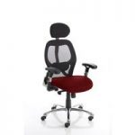 Coleen Home Office Chair In Chilli With Castors