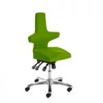 Stacy Home Office Chair In Green With Chrome Base
