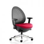 Cyrus Home Office Chair In Cherry With Castors