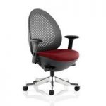 Cyrus Home Office Chair In Chilli With Castors