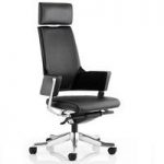 Cooper Office Chair In Black Bonded Leather With High Back