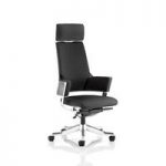 Cooper Office Chair In Black Fabric With High Back