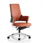 Cooper Office Chair In Tan Bonded Leather With Medium Back