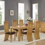 Rossdale Rectangular Dining Table In Solid Oak With 6 Chairs