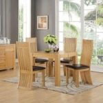 Rossdale Square Dining Table In Solid Oak With 4 Chairs