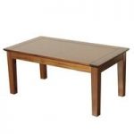 Melania Wooden Coffee Table Rectangular In Solid Acacia