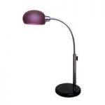 Kepler Table Lamp In Purple With Chrome Plated Marble Base