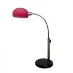 Kepler Table Lamp In Red With Chrome Plated Marble Base