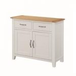Brooklyn Wooden Sideboard In Stone Painted With 2 Doors