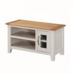 Brooklyn Wooden TV Stand In Stone Painted With 1 Door
