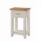 Brooklyn Wooden Telephone Table In Stone Painted With 1 Drawer