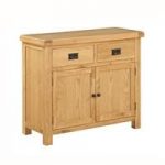 Heaton Wooden Sideboard In Solid Oak With 2 Doors And 2 Drawers