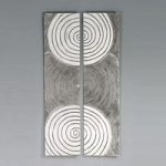 Sphere Wall Art In Antique Silver And Wood Finish