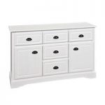 Samson Sideboard In White With 2 Doors And 5 Drawers