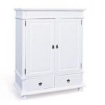 Danzig Wooden Wardrobe In White With 2 Doors And 2 Drawers