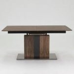 Angelo Extendable Dining Table Rectangular In Walnut And Grey PU